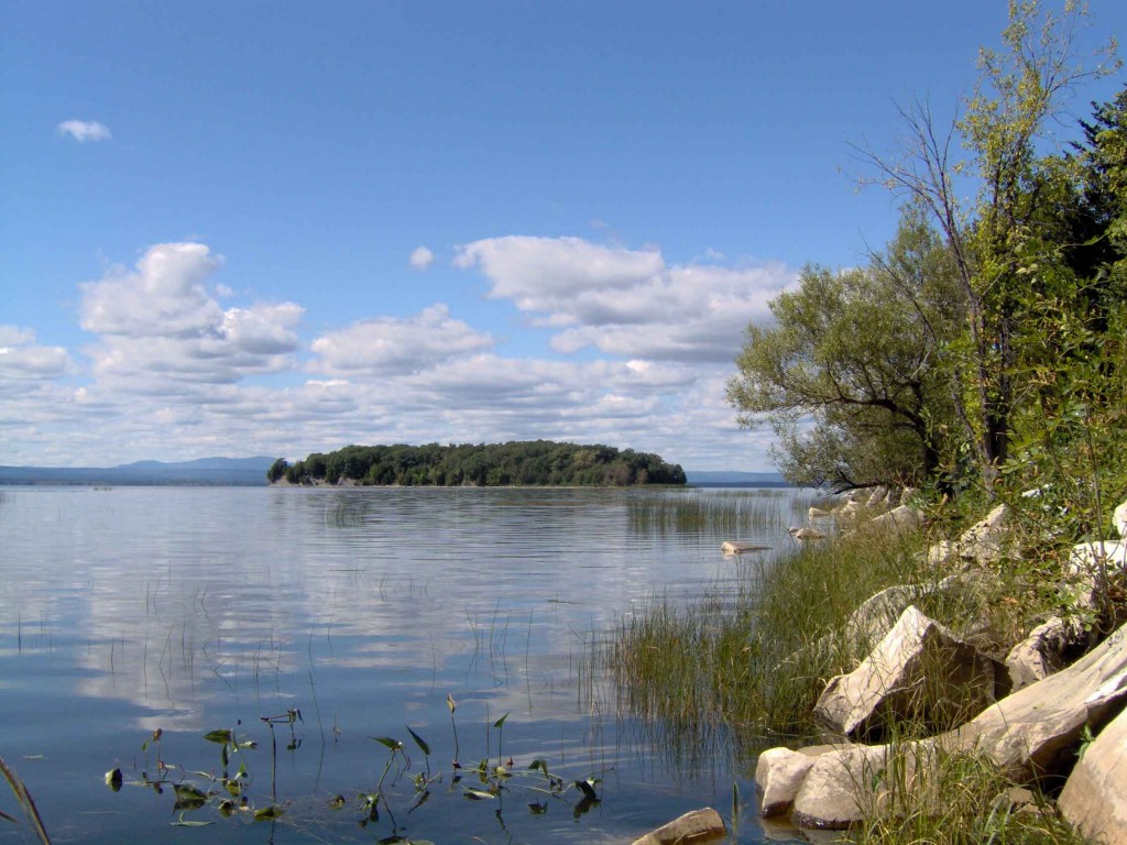 View of Law Island from the Causeway photo courtesy Lake Champlain Land Trust