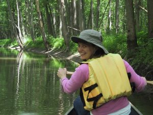 Marla canoeing on LaPlatte River June 27 2004 C Boget