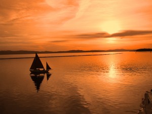 Sailboat in Burlington Harbor