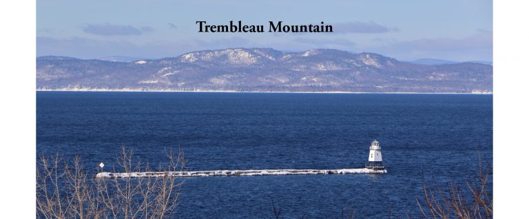 Trembleau Mountain in Winter from Burlington VT